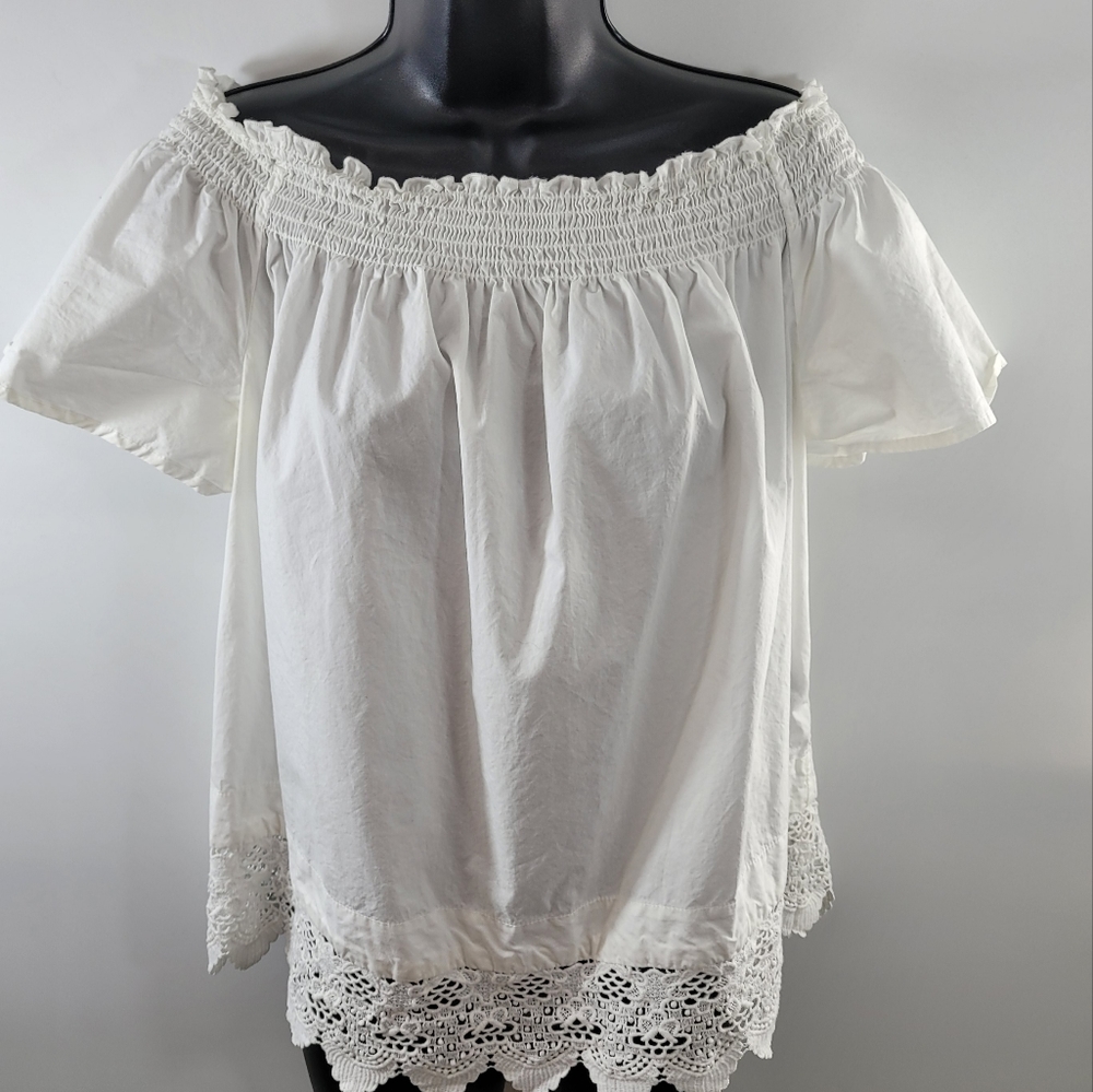 WhoWhat Where White Off-Shoulder Top